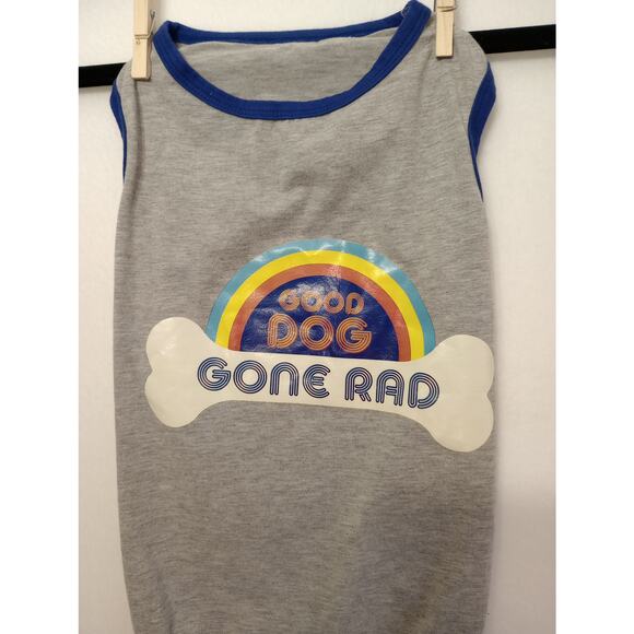 Dog ASPCA Pet Apparel Sleeveless T-Shirt "Good Dog Gone Rad" Size Large - Picture 2 of 5